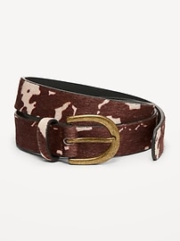 Image number 1 showing, Faux-Haircalf Belt for Women