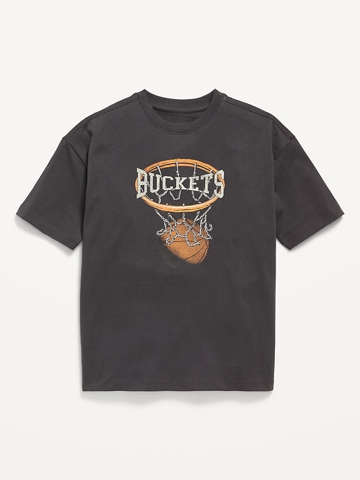 Image number 1 showing, Oversized Short-Sleeve Graphic T-Shirt for Boys