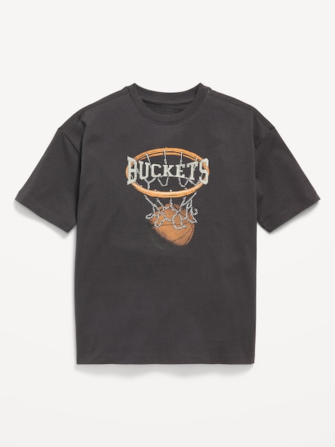 Oversized Short-Sleeve Graphic T-Shirt for Boys