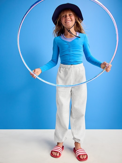 Image number 1 showing, Favorite Fleece High-Waisted Jogger Sweatpants for Girls