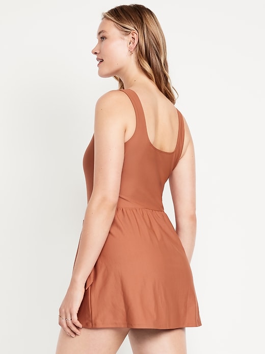 Image number 6 showing, Matte Side-Tie Swim Dress