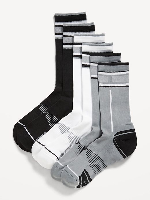 Image number 1 showing, 3-Pack Athletic Crew Run Socks for Men