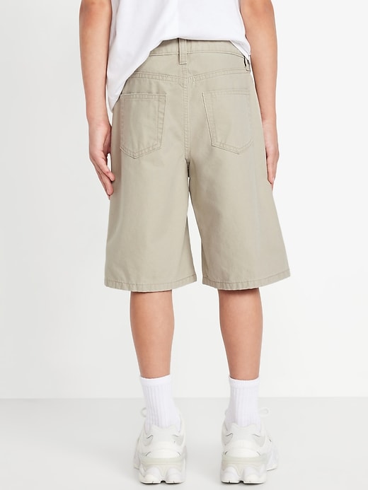 Image number 2 showing, Below Knee Baggy Canvas Shorts for Boys