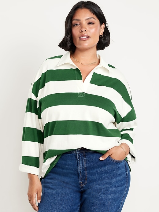 Image number 6 showing, Oversized Rugby Polo