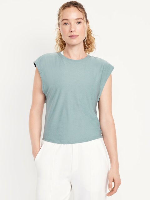 CloudMotion Split-Back Top - Foggy Dew