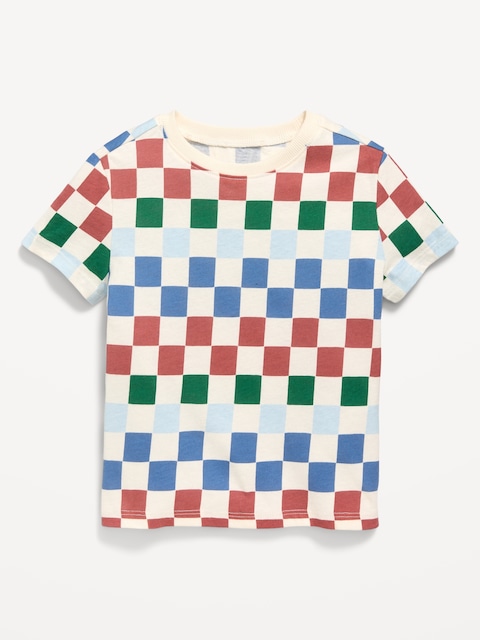 Unisex Short-Sleeve T-Shirt for Toddler - Multi Check
