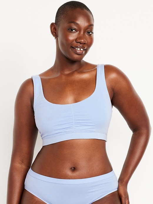 Image number 4 showing, Ruched Cotton Bralette