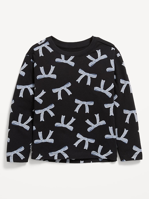 Image number 1 showing, Printed Long-Sleeve T-Shirt for Toddler Girls