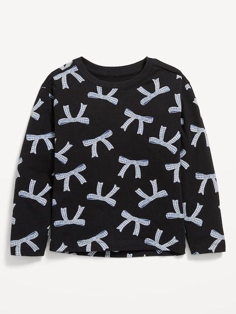 Printed Long-Sleeve T-Shirt for Toddler Girls - Bows
