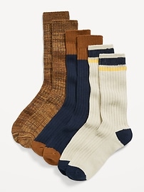 Image number 1 showing, 3-Pack Marled Boot Socks for Men