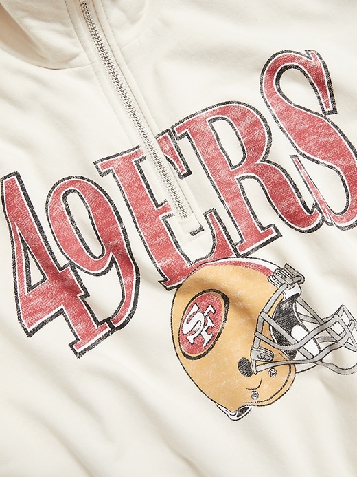 Image number 5 showing, NFL™ San Francisco 49ers™ Oversized Half-Zip Sweatshirt