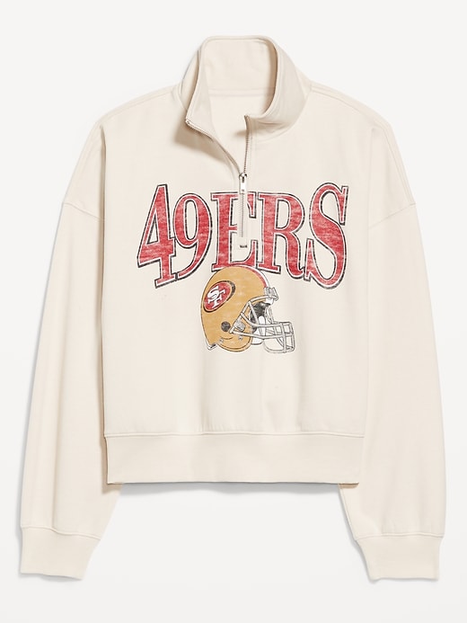 Image number 4 showing, NFL™ San Francisco 49ers™ Oversized Half-Zip Sweatshirt