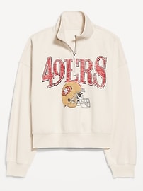 Image number 4 showing, NFL™ San Francisco 49ers™ Oversized Half-Zip Sweatshirt