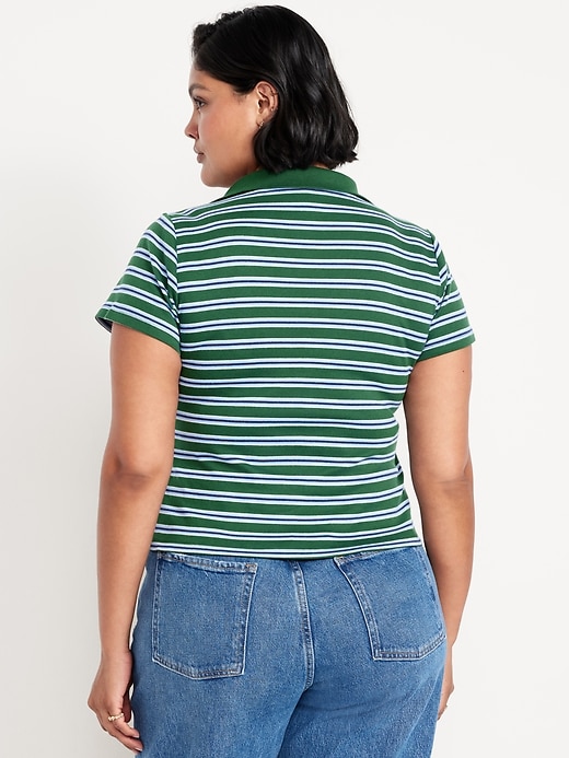 Image number 6 showing, Short-Sleeve Cropped Polo