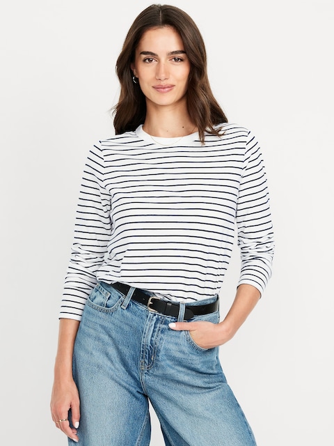 EveryWear Long-Sleeve T-Shirt - Navy Stripe