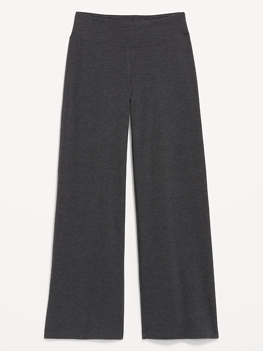 Image number 4 showing, Mid-Rise Jersey Super Wide-Leg Leggings