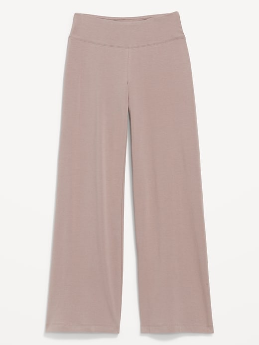 Image number 3 showing, Mid-Rise Jersey Super Wide-Leg Leggings