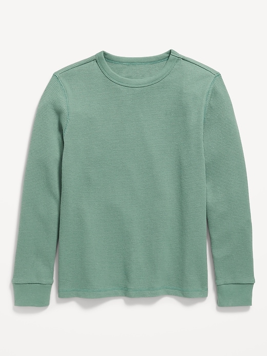Image number 1 showing, Long-Sleeve Waffle-Knit T-Shirt for Boys