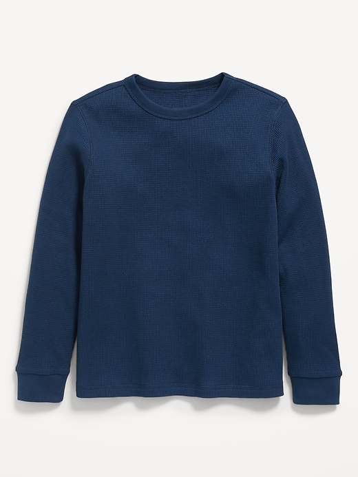 Image number 1 showing, Long-Sleeve Waffle-Knit T-Shirt for Boys