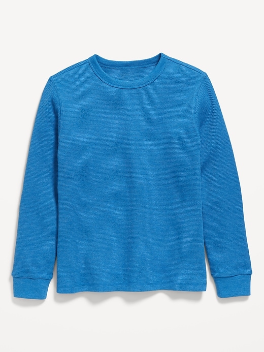 Image number 1 showing, Long-Sleeve Waffle-Knit T-Shirt for Boys