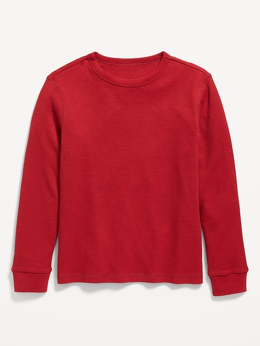 Image number 1 showing, Long-Sleeve Waffle-Knit T-Shirt for Boys