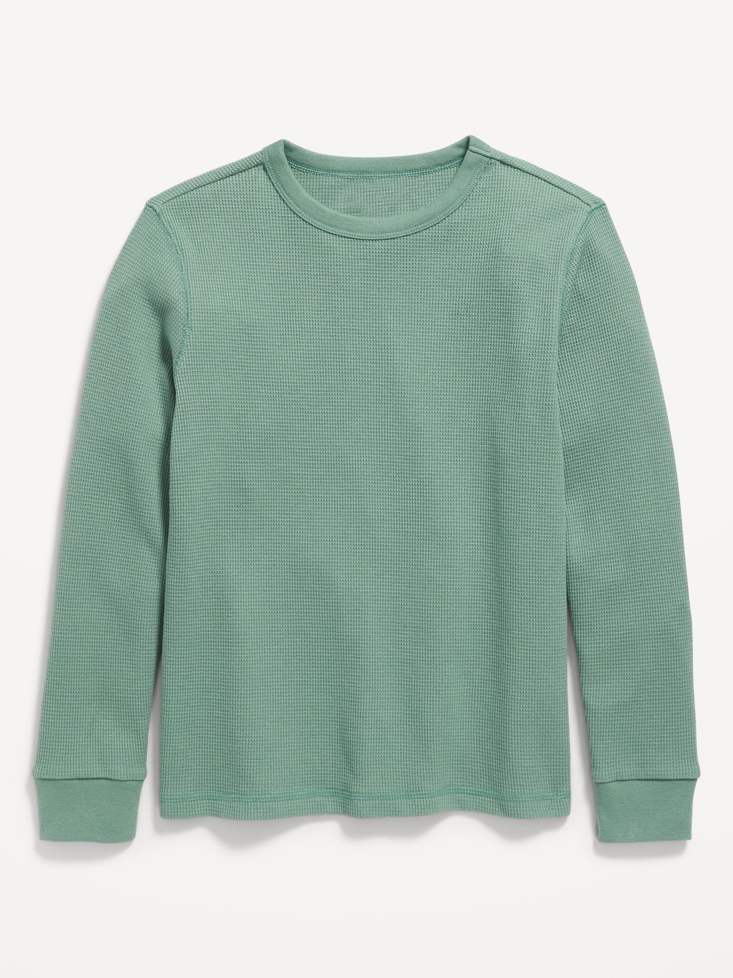 Long-Sleeve Waffle-Knit T-Shirt for Boys