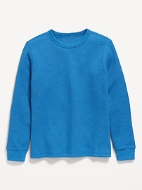Image number 1 showing, Long-Sleeve Waffle-Knit T-Shirt for Boys