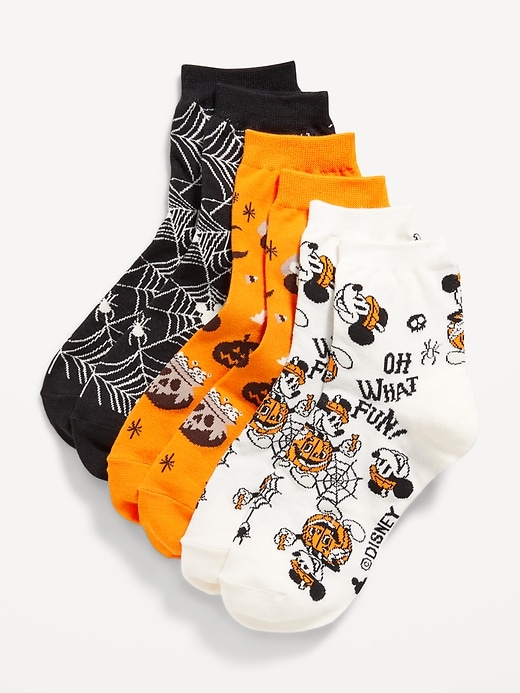 Image number 1 showing, Disney© 3-Pack Novelty Quarter Crew Socks for Women