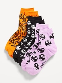 Image number 1 showing, Disney© 3-Pack Novelty Quarter Crew Socks for Women