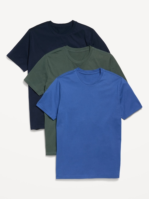 Solid Crew-Neck T-Shirt 3-Pack - In The Navy