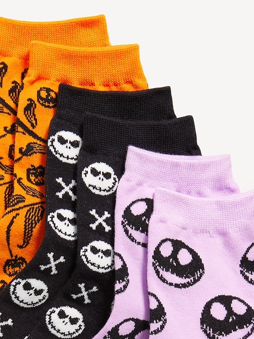 Image number 2 showing, Disney© 3-Pack Novelty Quarter Crew Socks for Women