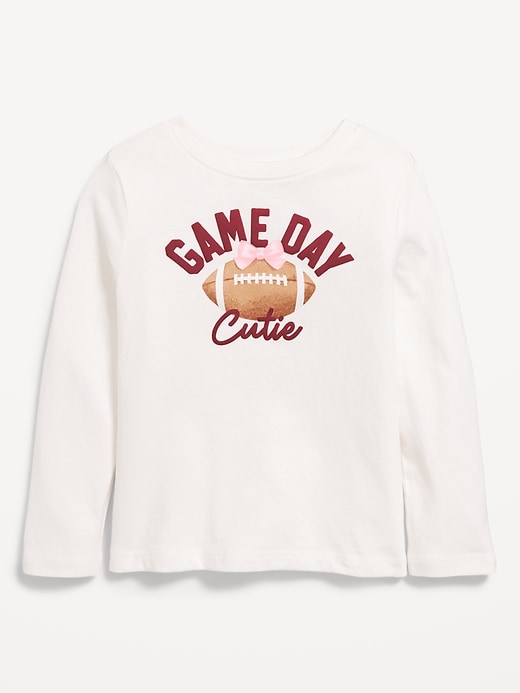 Image number 1 showing, Long-Sleeve Graphic T-Shirt for Toddler Girls