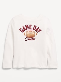 Image number 1 showing, Long-Sleeve Graphic T-Shirt for Toddler Girls