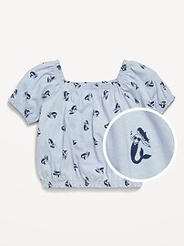 Image number 1 showing, Short-Sleeve Bubble Top for Toddler Girls