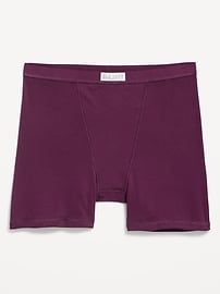 Image number 4 showing, High-Waisted Ribbed Boyshort Briefs -- 3-inch inseam