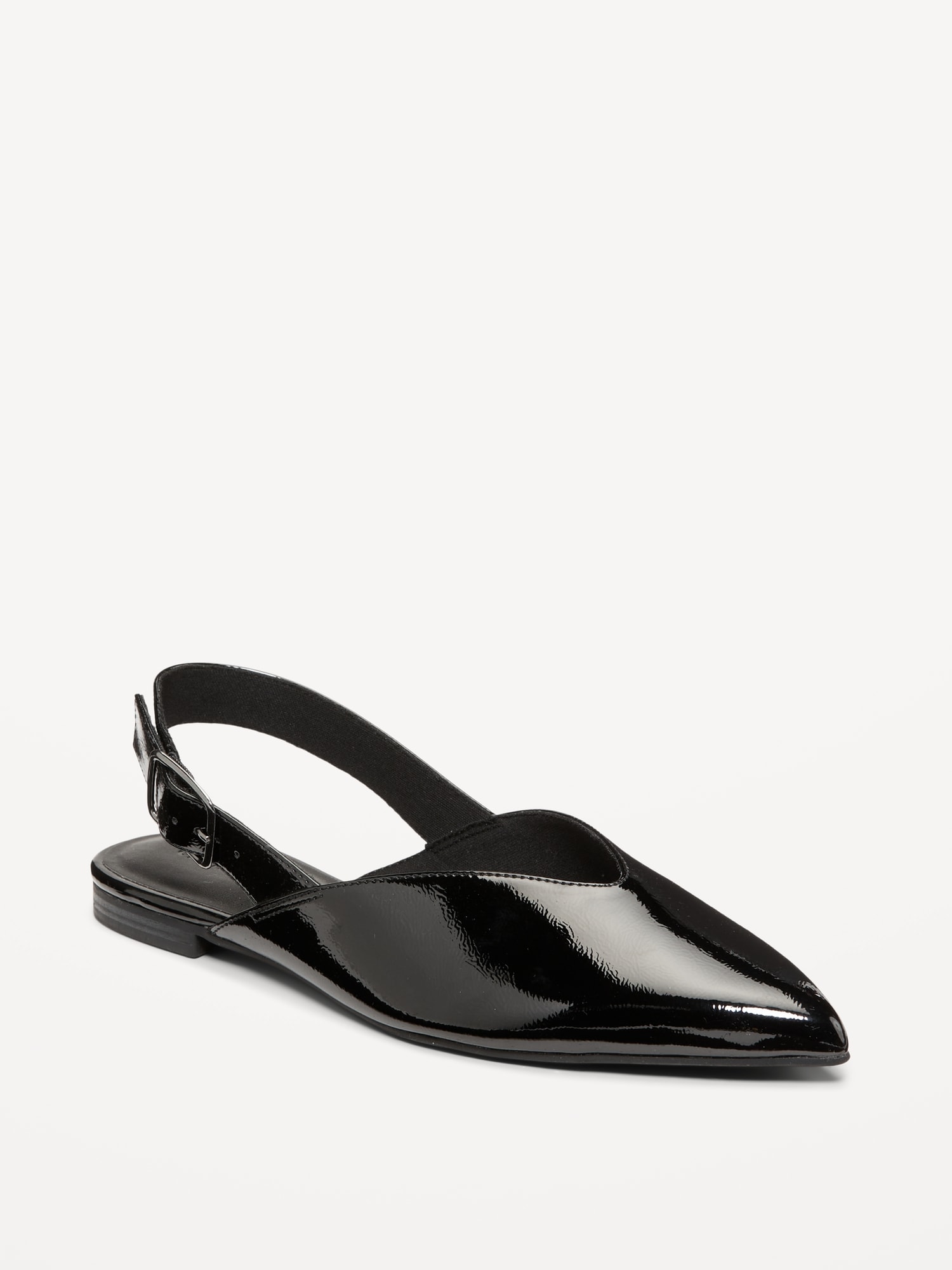Wide Strap Slingback Flats