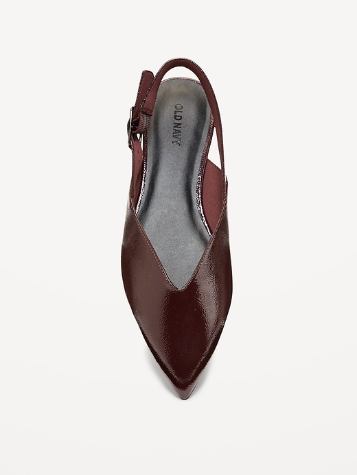 Image number 3 showing, Wide Strap Slingback Flats