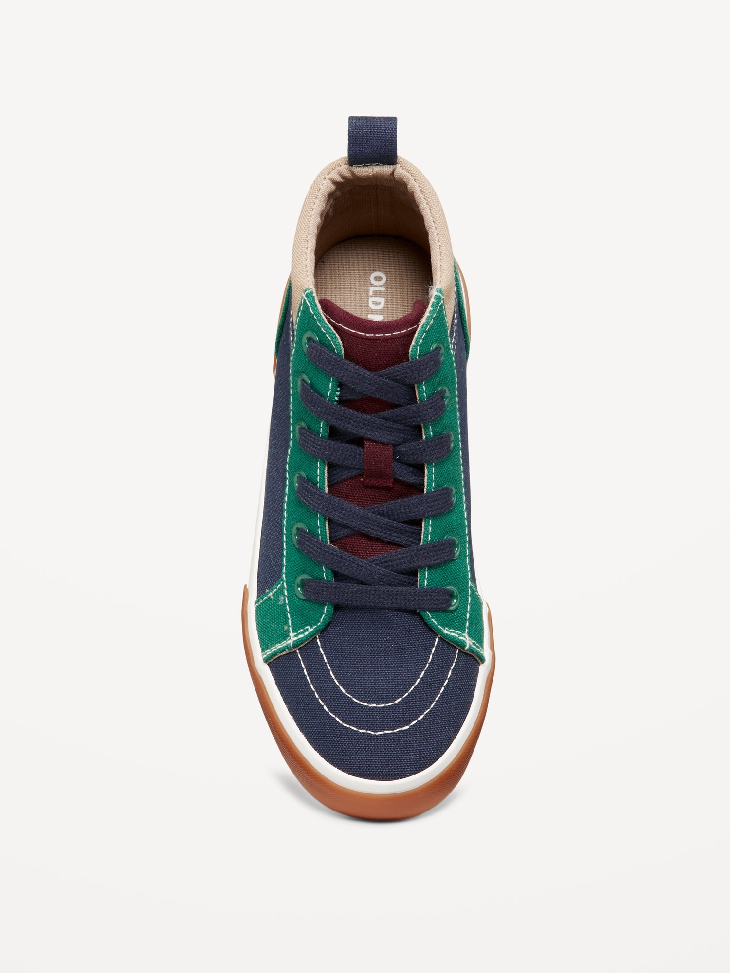 Mid-Top Canvas Lace-Up Sneakers for Boys