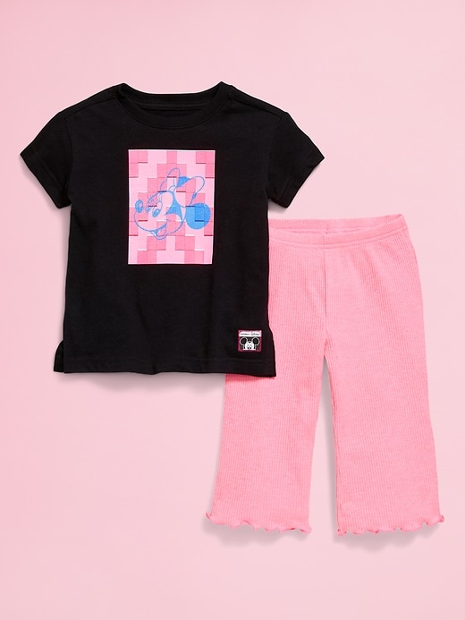 Image number 3 showing, Old Navy x Disney© Minnie Mouse Tunic and Flare-Leg Pants Set for Toddler Girls