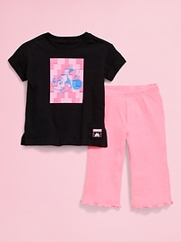 Image number 3 showing, Old Navy x Disney© Minnie Mouse Tunic and Flare-Leg Pants Set for Toddler Girls