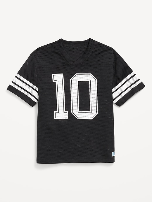 Image number 1 showing, Oversized Boxy Mesh Graphic T-Shirt for Boys