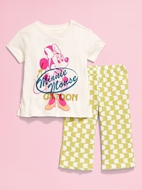 Image number 3 showing, Old Navy x Disney© Minnie Mouse Tunic and Flare-Leg Pants Set for Toddler Girls