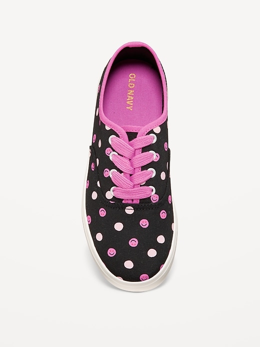 Image number 2 showing, Canvas Lace-Up Sneakers for Girls