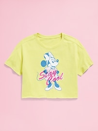 Image number 4 showing, Old Navy x Disney© Cropped Graphic Raw-Edge T-Shirt for Girls