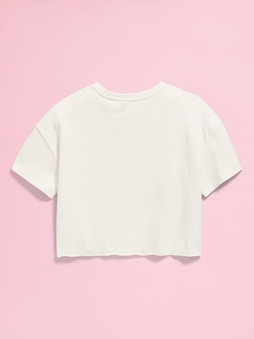 Image number 5 showing, Old Navy x Disney© Cropped Graphic Raw-Edge T-Shirt for Girls