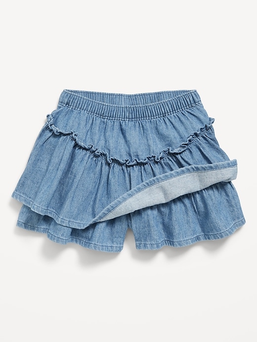 Image number 3 showing, High-Waisted Jean Skort for Toddler Girls