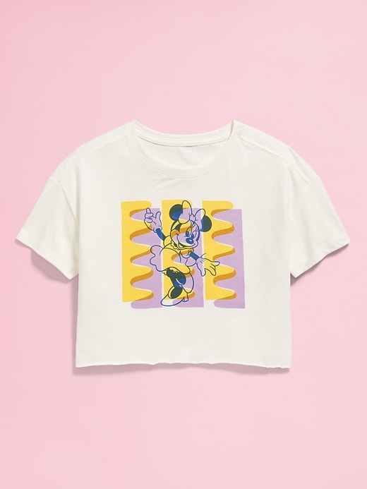 Image number 4 showing, Old Navy x Disney© Cropped Graphic Raw-Edge T-Shirt for Girls