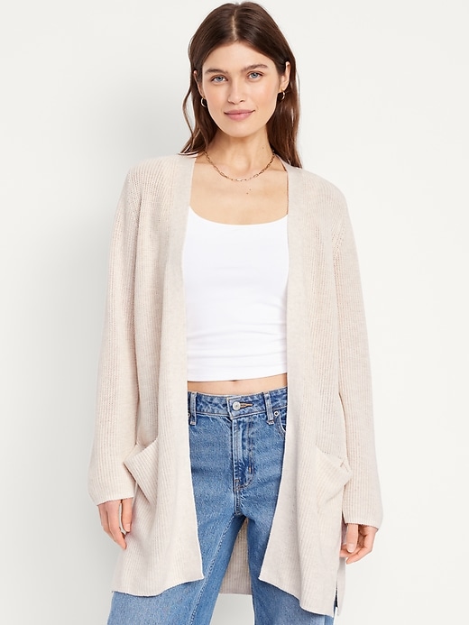 Image number 1 showing, Longline Open-Front Sweater