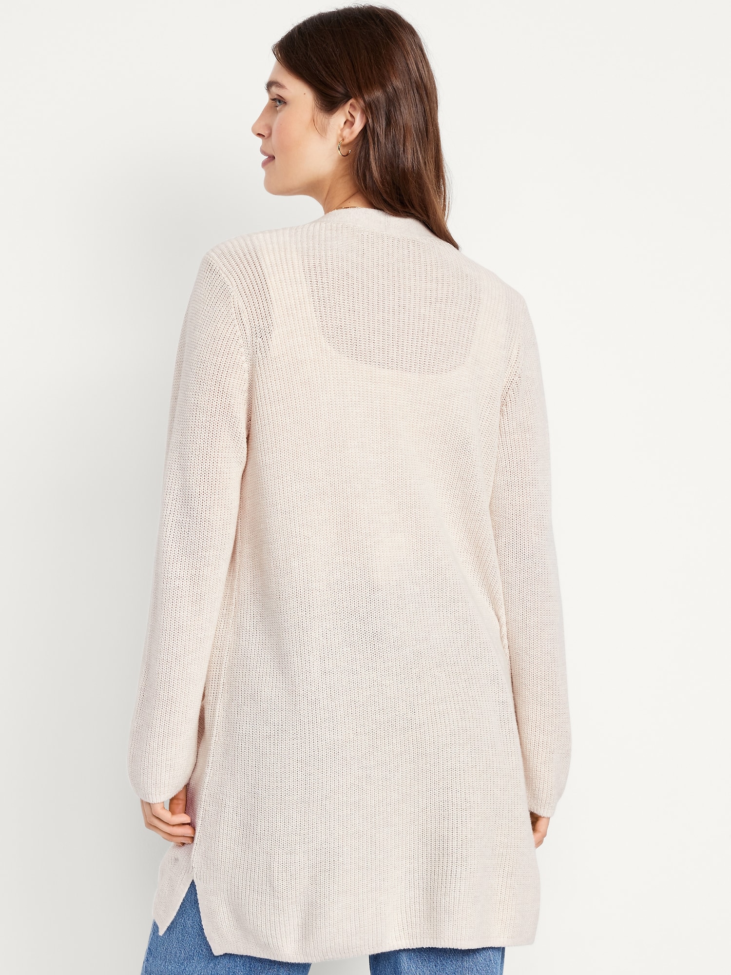Longline Open-Front Sweater