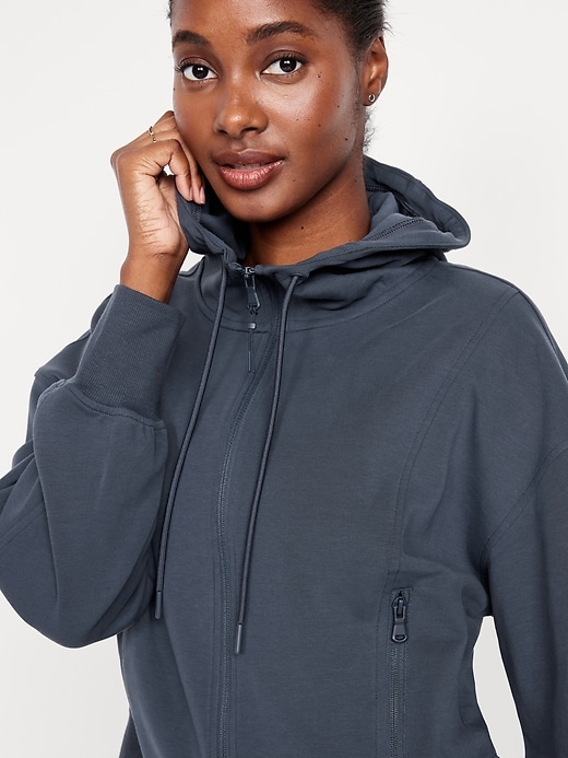 Image number 4 showing, Dynamic Fleece Oversized Full-Zip Hoodie Sweatshirt